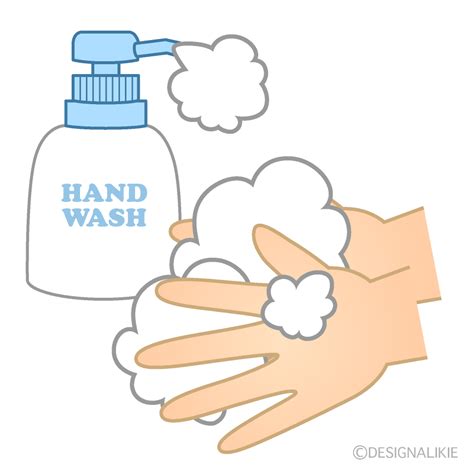 washing hands with soap clipart.